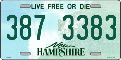 NH license plate 3873383