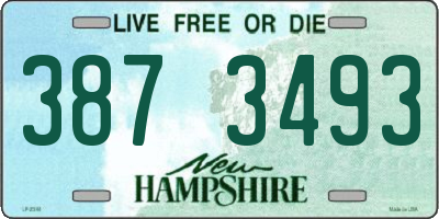 NH license plate 3873493