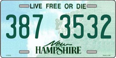 NH license plate 3873532