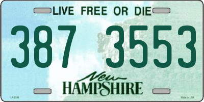 NH license plate 3873553
