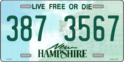 NH license plate 3873567