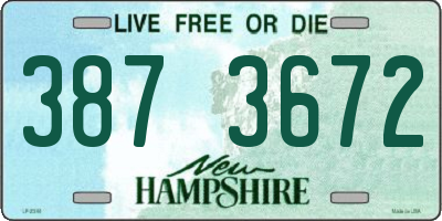 NH license plate 3873672