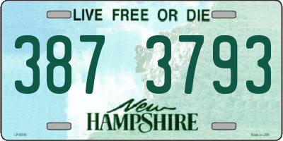 NH license plate 3873793