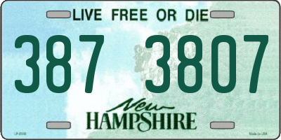 NH license plate 3873807