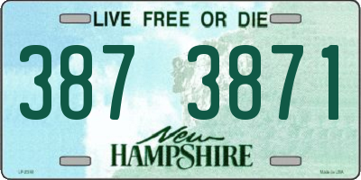 NH license plate 3873871