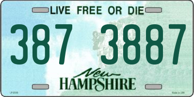 NH license plate 3873887