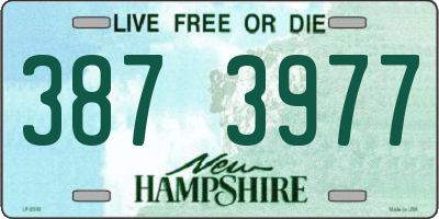 NH license plate 3873977