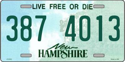 NH license plate 3874013