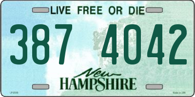 NH license plate 3874042