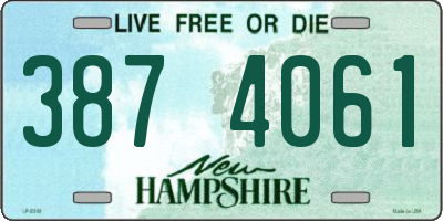 NH license plate 3874061