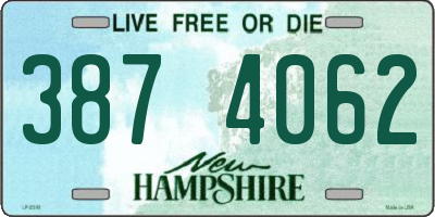NH license plate 3874062