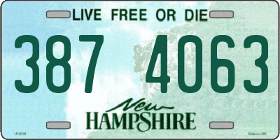 NH license plate 3874063