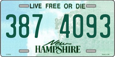 NH license plate 3874093