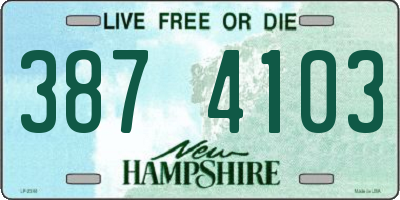 NH license plate 3874103