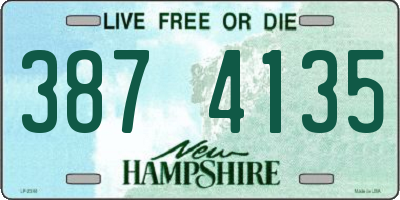NH license plate 3874135