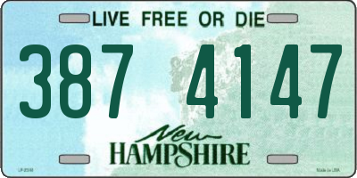NH license plate 3874147