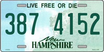NH license plate 3874152
