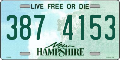 NH license plate 3874153