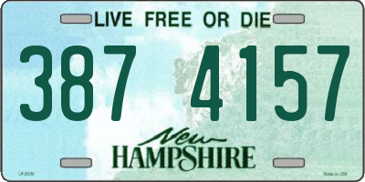 NH license plate 3874157