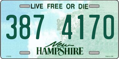 NH license plate 3874170