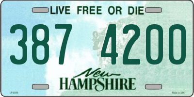 NH license plate 3874200