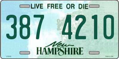NH license plate 3874210
