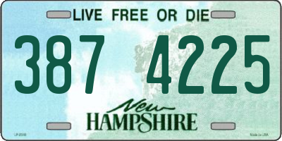 NH license plate 3874225