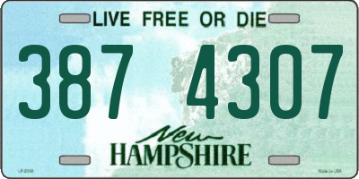 NH license plate 3874307