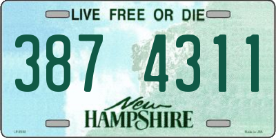 NH license plate 3874311