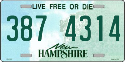 NH license plate 3874314