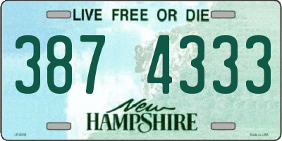 NH license plate 3874333
