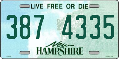NH license plate 3874335