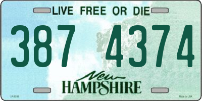 NH license plate 3874374