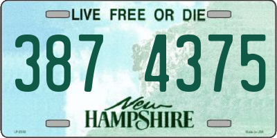 NH license plate 3874375
