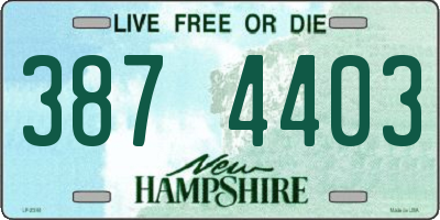 NH license plate 3874403