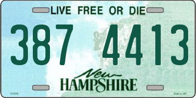 NH license plate 3874413