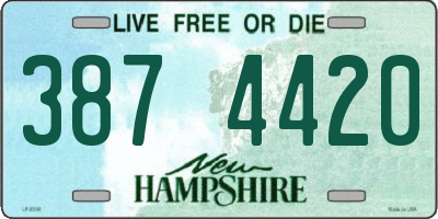 NH license plate 3874420