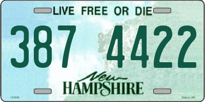 NH license plate 3874422