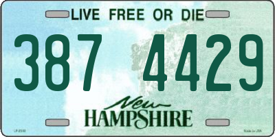 NH license plate 3874429
