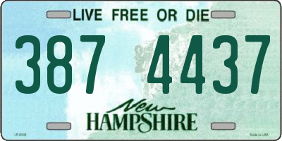 NH license plate 3874437