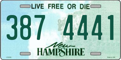 NH license plate 3874441