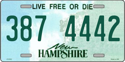NH license plate 3874442