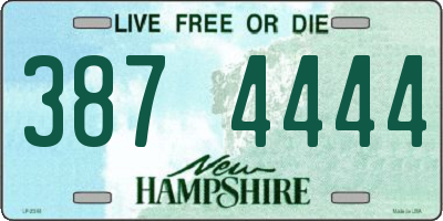 NH license plate 3874444