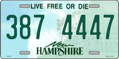 NH license plate 3874447