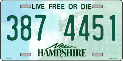 NH license plate 3874451