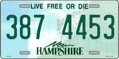 NH license plate 3874453