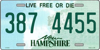 NH license plate 3874455