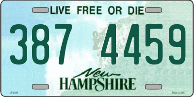 NH license plate 3874459