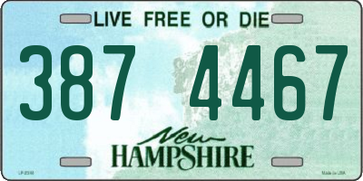 NH license plate 3874467
