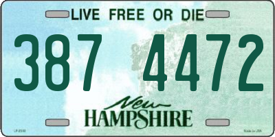 NH license plate 3874472
